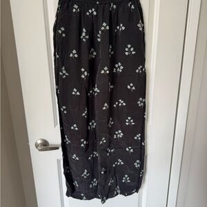 Floral Black Skirt